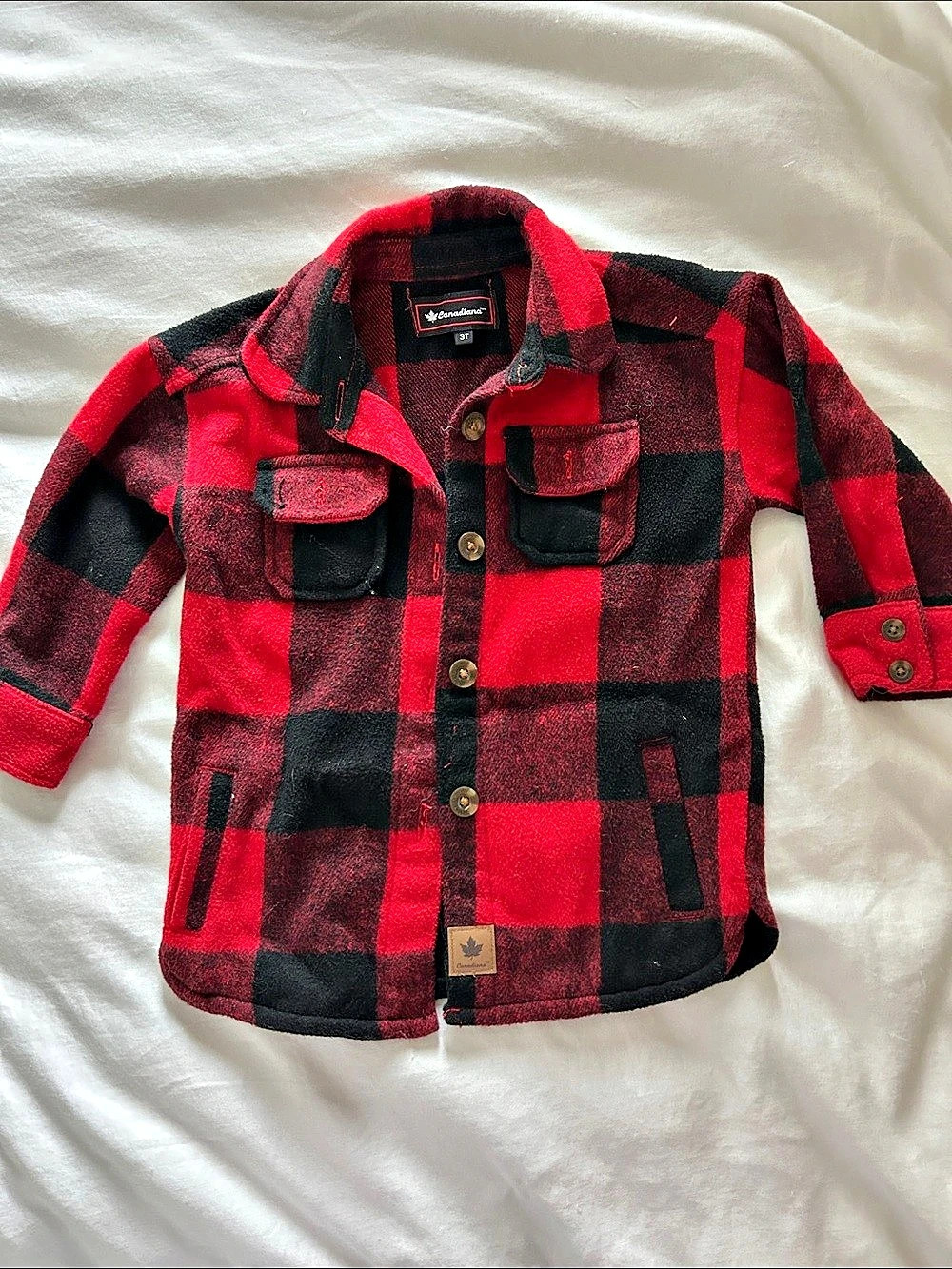 Canadiana Boys or girls Plaid Jacket Size 3T